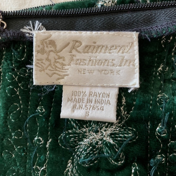 Rayon Velvet Skirt with Metallic Silver Embroidery - Picture 8 of 8